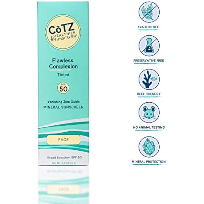 CoTZ CTZ FLAWLESS COMPLEXION TINTED FACIAL MINERAL SUNSCREEN BROAD SPECTRUM SPF 50; 2.5 OZ / 70 G - Image 2